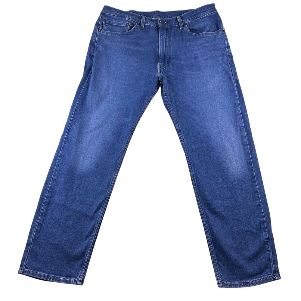 Levis‎ 505 Jeans Mens 36x30 Blue Regular Straight Mid Rise Medium Wash Denim